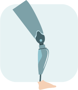 Icone de prothèse de membre inférieur